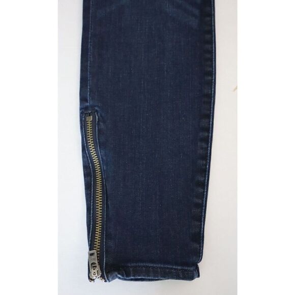 Madewell Women's Sz 25 Dark Wash Skinny Skinny Ankle Zip Denim Jeans $128 - Picture 6 of 9